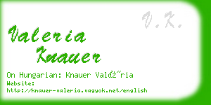 valeria knauer business card